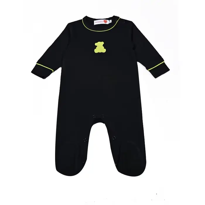 Ensemble de pyjamas assortis pour la famille, haut et pantalon en modal noir et bleu marine, design 