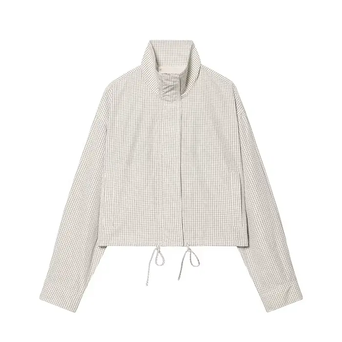 Manteaux et vestes pour femmes, nouvelle collection printemps, à carreaux, col montant, manches long