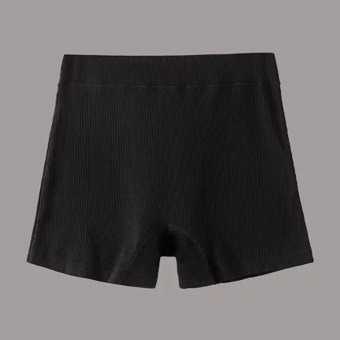Sous-vêtements taille haute pour femmes, culotte élastique en Viscose 2 en 1, pantalon court de sécu