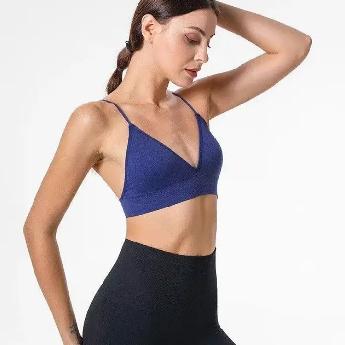 Bezšvová trojuholníková podprsenka 3/4 šálky krásy späť pre ženy fitness jóga elegantná bez nylonovej polyamidovej podšívky