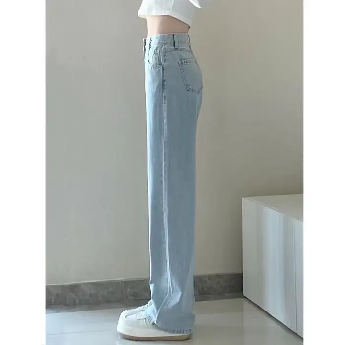 Jesenné jarné džínsy pre ženy Denim nohavice Vintage rovné