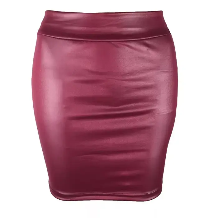 Cuir mat mince Mini Sexy mode PU chaud court taille haute jupe coréenne discothèque Streetwear vêtem