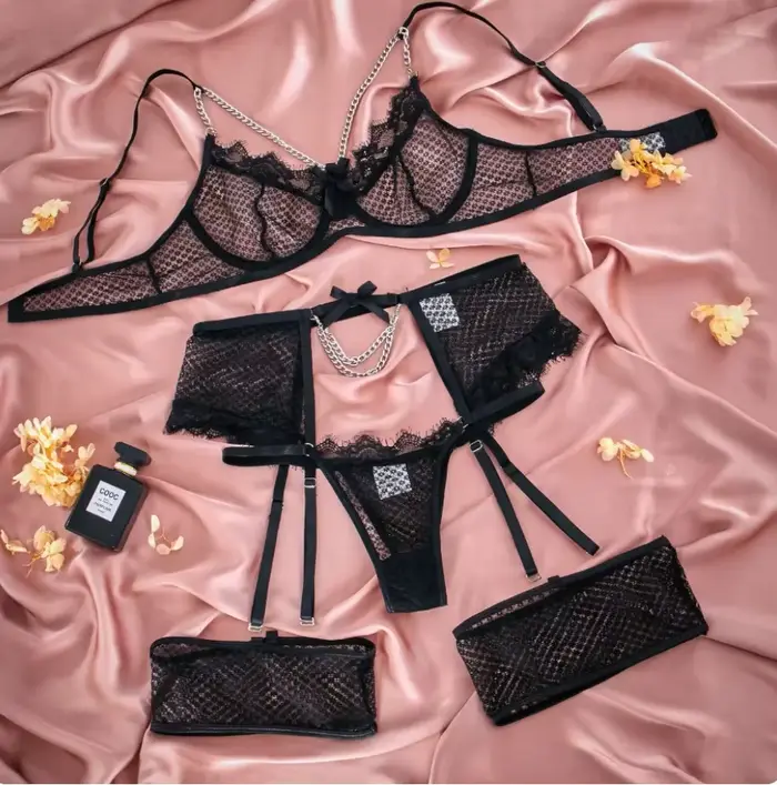 Ensemble de Lingerie érotique nuisette Lingerie sensuelle dentelle 2024 ensemble de soutien-gorge po