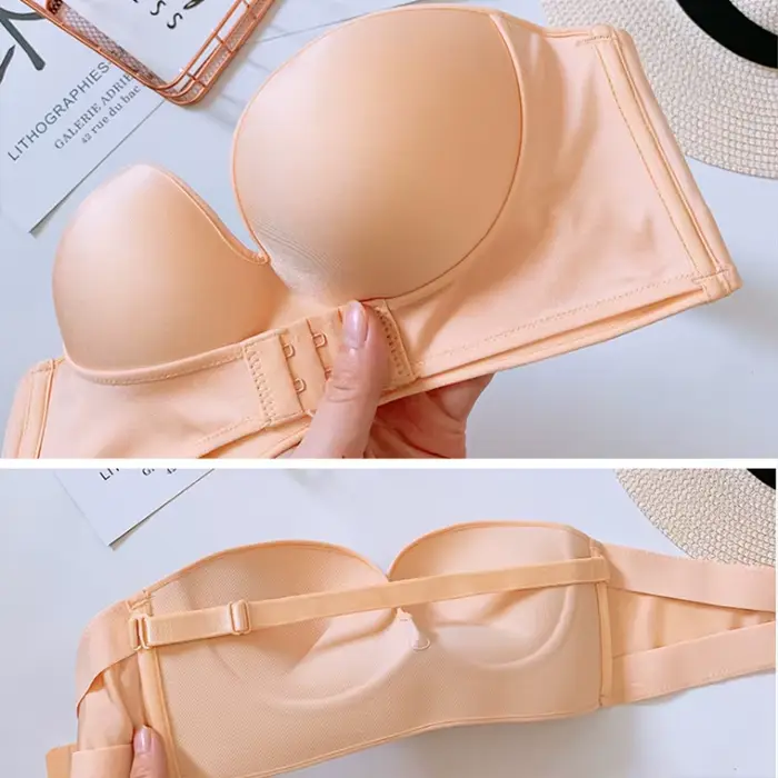 Nastaviteľná push-up podprsenka sexy predné uzavretie pohodlné neviditeľné podprsenka pre ženy špeciálne príležitosti formálne svadobný večer