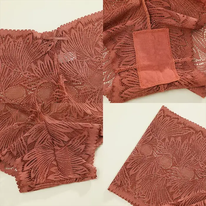 4 kusy / set čipka nohavičky pre ženy Kvetinové duté štýl Cheekie spodná bielizeň Sexy intímna žena Spodná bielizeň Fineto dizajn nohavičky