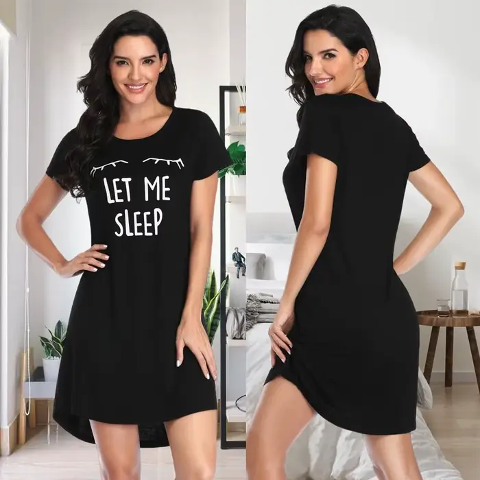 Dámska letná nočná košeľa nočná košeľa Sexy nočná košeľa mäkký krátky rukáv bambusová nočná košeľa nočná košeľa Cute nočná košeľa Sexy