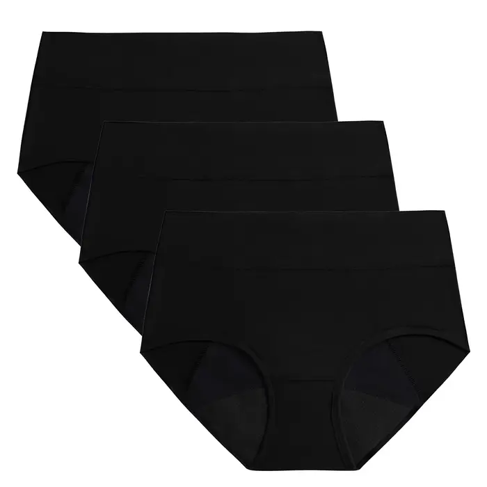 Molasus 3 pièces femmes période menstruelle culottes haute absorption étanche taille haute sous-vête