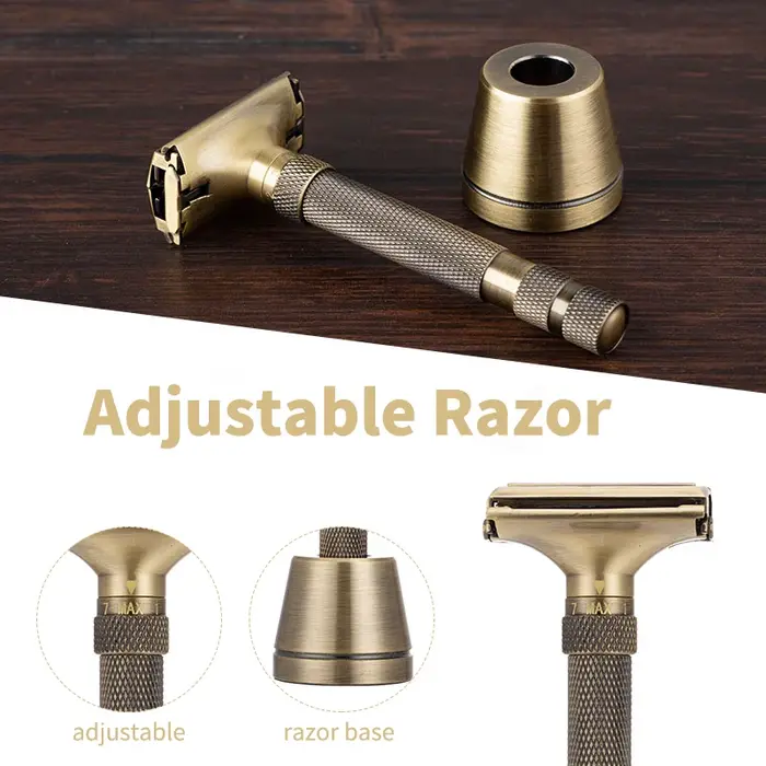 Nouveau Design luxueux rasoir papillon ouvert réglable sécurité classique pour superbe hommes rasage