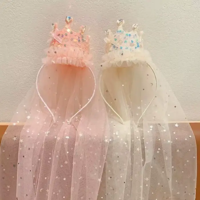 Princezná korunka s tylovým závojom