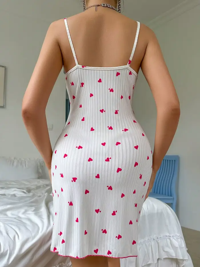 Dámska polyesterová a elastická nočná košeľa, bez rukávov, V-neck, pletená, pre horúce letné noci a špeciálne príležitosti,,,HTMLSEO