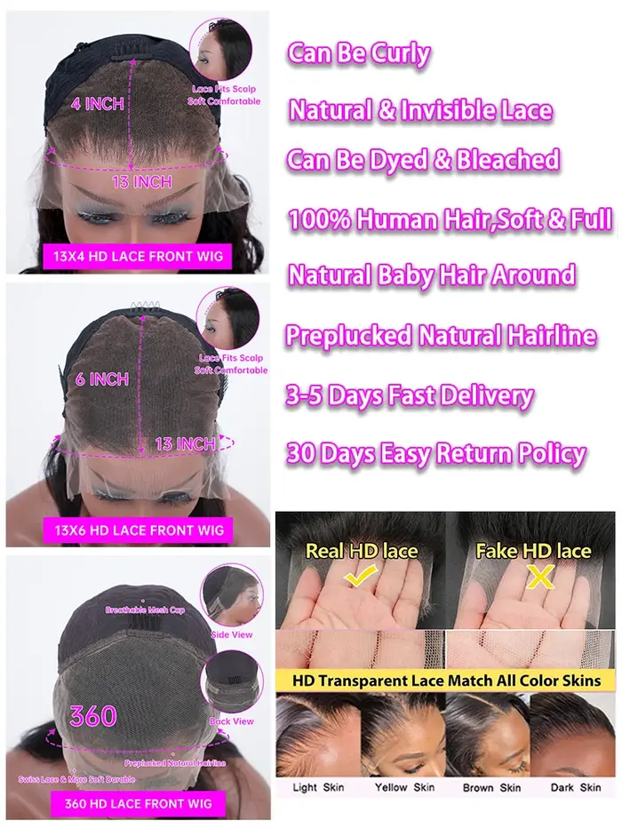 Perruque Lace Frontal Water Deep Wave 13x4 13x6 360 HD en cheveux humains bouclés, 30 40 46 pouces, 