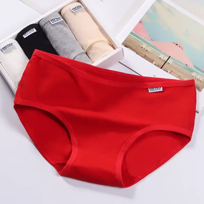 Dámske bavlnené nohavičky pohodlné jednoduché pevné cukríkové farby jemné na pokožku L-XXL slipy