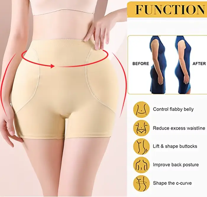 spodná bielizeň polstrované zvýšiť zadok, falošný zadok, TUNIControl nohavičky, kolumbijská pošvy, huba vankúš, makro, hip enhancer