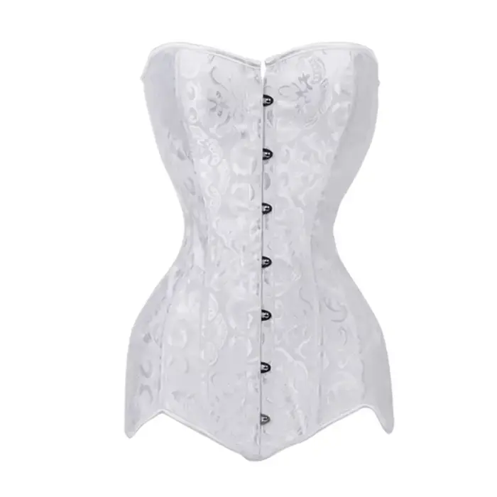 Dámske korzety a bustiers, vianočný top, sexy, satén, dlhé torzo, overbust, Brocade, Vintage, veľké veľkosti