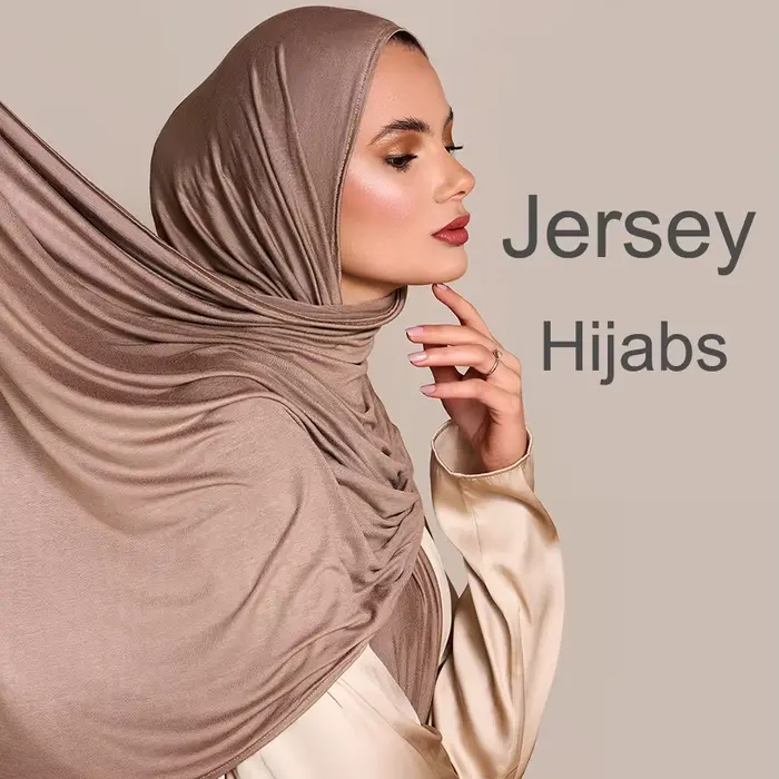 Écharpe Hijab en Jersey de Coton Modal pour Femme, Long Châle Musulman, Turban Doux Uni, Bandeau de 