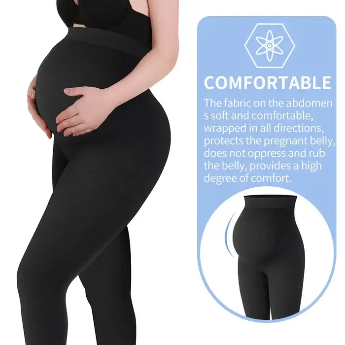 Leggings de maternité taille haute pour femmes enceintes, soutien du ventre, pantalon slim de grosse