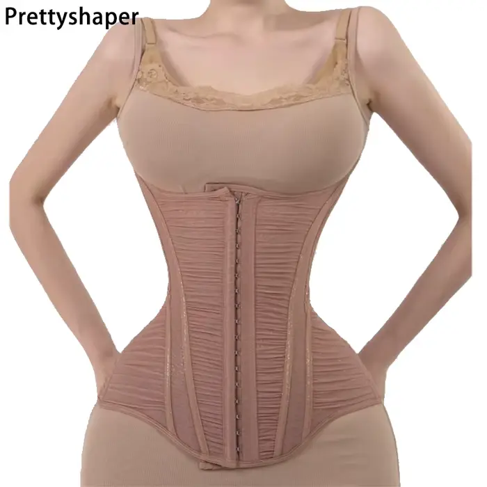 Corset sous le buste pour femmes entraîneur de taille allongée désossé en acier hauts façonnant le ventre contrôle du corps de luxe occasionnels et quotidiens