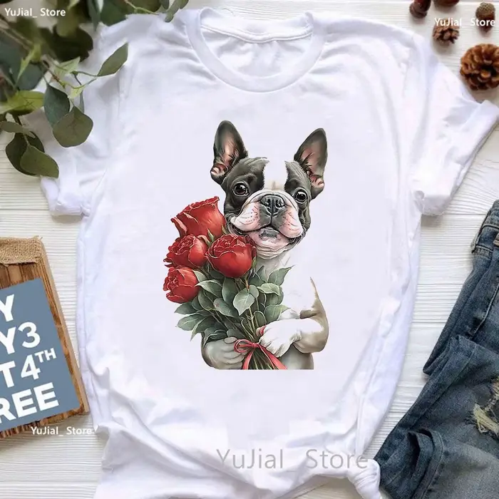 Tričko s potlačou Boston Terrier pre ženy