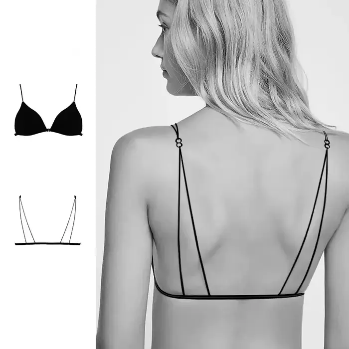 Soutien-gorge de style français sexy enveloppant en coton avec sangle d'épaule réglable pour femmes et filles occassions spéciales