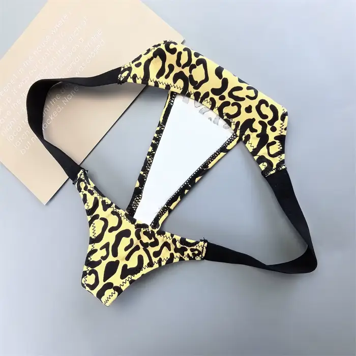 Dámske tangá Leopard/Zebra tlač bavlna, zvodný spodná bielizeň, elastický vysoký pás, pohodlné tangá nohavičky, T-Back