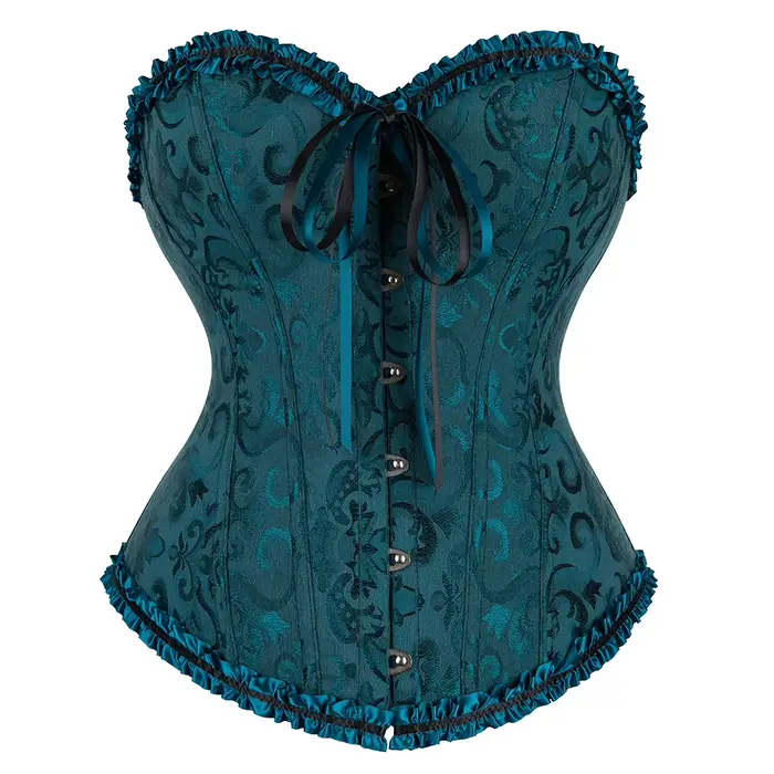 Bustiers et Corsets Sexy en dentelle florale pour femmes, Vintage, gothique, surbuste, Satin, Lingerie Jacquard, Corselet