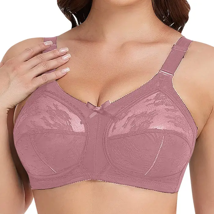 Plus veľkosť čipky Minimizer podprsenka pre ženy, sexy, bez podšívky, plné pokrytie, ultra tenké, bezdrôtové, vybavené popruhy, spodná bielizeň Subjectador