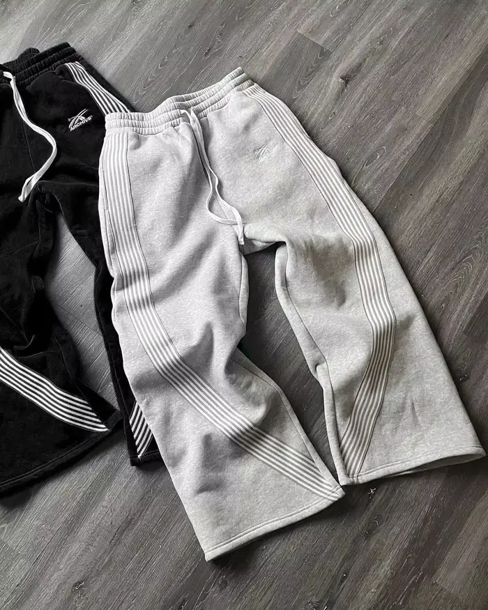 Y2k sivé voľnočasové nohavice Vintage funkčné taktické pre mužov a ženy Premium Jogging