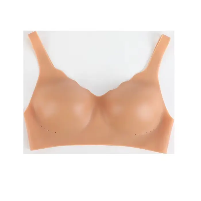 Soutien-gorge Push Up réaliste en Silicone pour femmes, haut de Bikini de natation, banderole de Spo