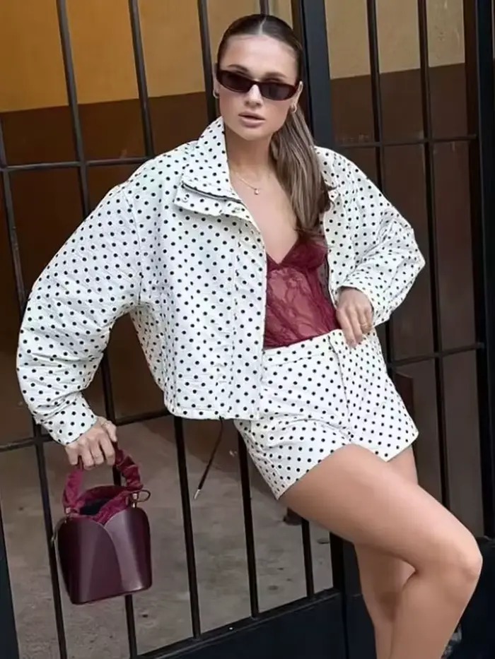 Vintage set HH rolák top a krátke šortky pre ženy jeseň zimný štýl retro pohodlné viac ossions