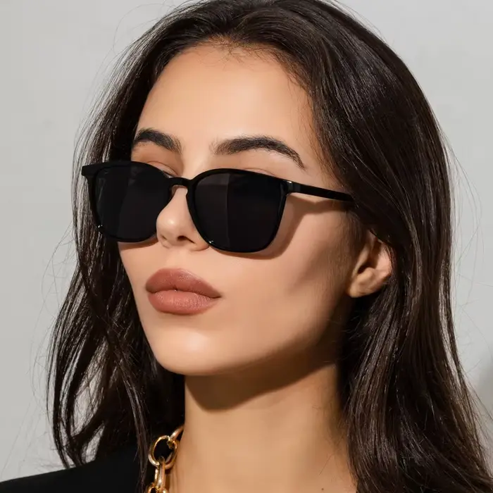 Lunettes de soleil carrées vintage tendance pour femmes, lunettes de soleil de marque de luxe, lunet