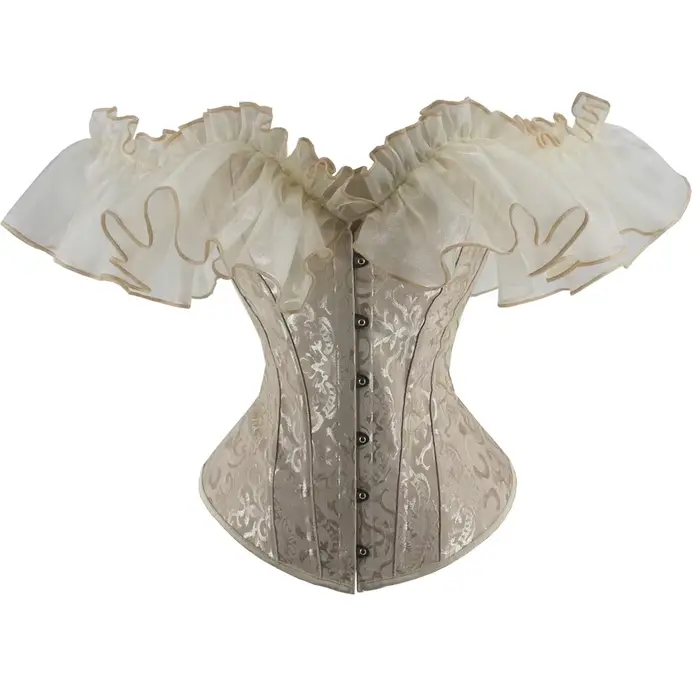 Bustier de soutien pour femmes sexy et vintage avec volants pour occasions spéciales comme Halloween, Carnaval et Mariage