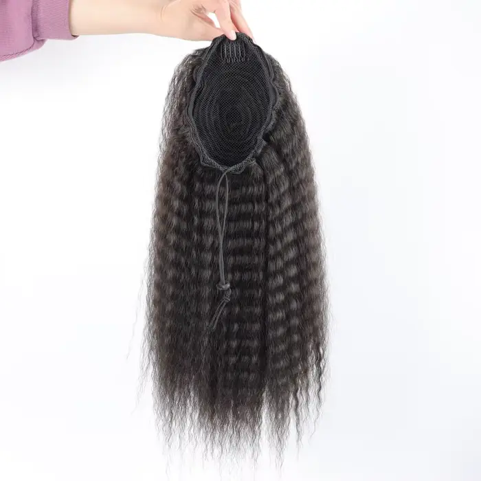 Faux cheveux bouclés Kinky Inspiration Fashion queue de cheval synthétique à cordon de serrage pour femmes occasions spéciales et coiffures quotidiennes