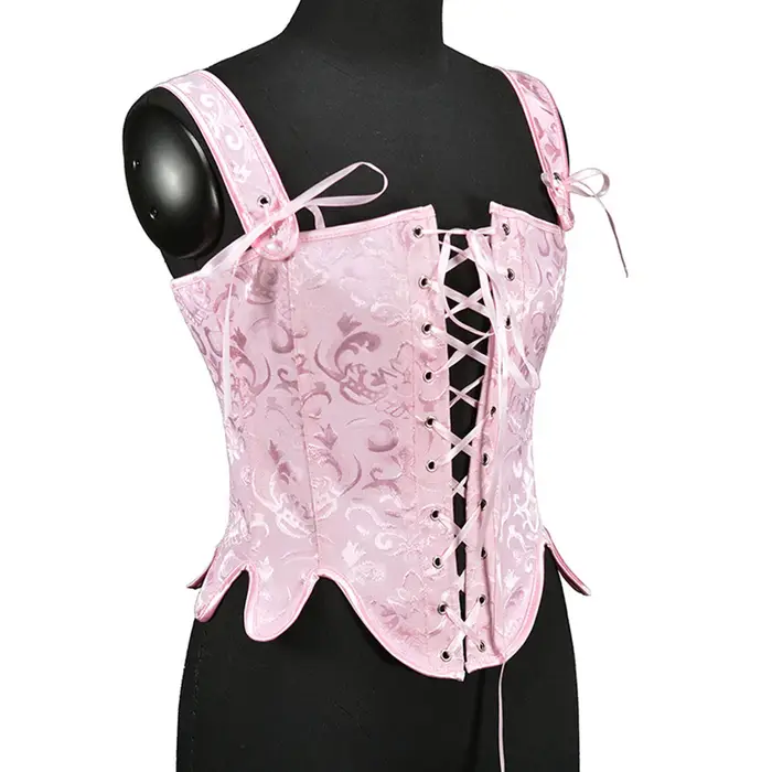 Steampunk korzety pre ženy Sexy ramienka so šnurovaním Žakárový top bustier na zoštíhlenie pásu Tvarovanie postavy Dámsky viktoriánsky korzet