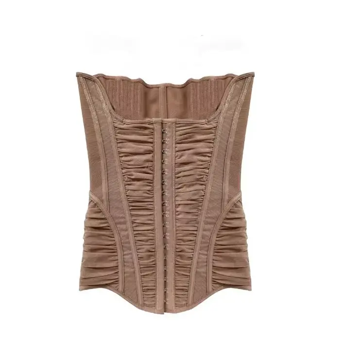 Corset sous le buste pour femmes entraîneur de taille allongée désossé en acier hauts façonnant le ventre contrôle du corps de luxe occasionnels et quotidiens