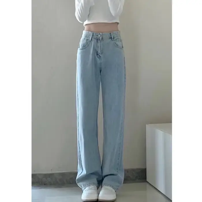 Jesenné jarné džínsy pre ženy Denim nohavice Vintage rovné