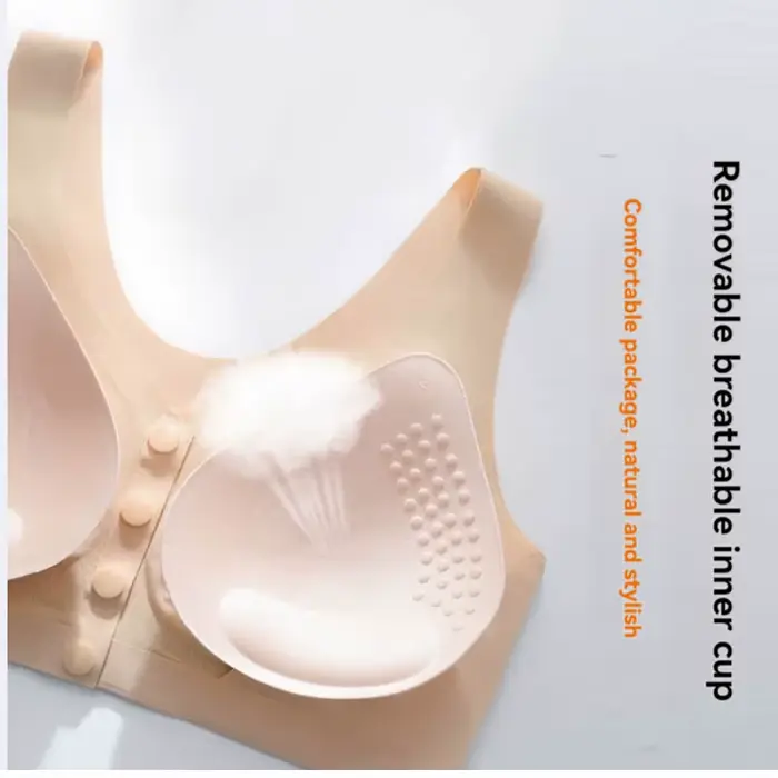 Soutien-gorge sans couture post-mastectomie avec prothèse en forme de triangle à base de graines végétales pour femmes convalescentes occasions spéciales