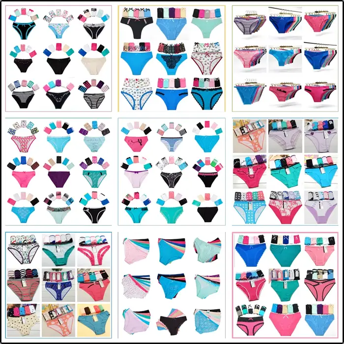 Culotte en coton pour femmes, sous-vêtements sexy en dentelle, ensemble de slips, lingerie pour fill