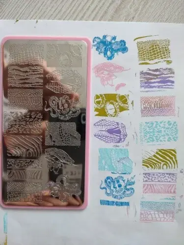 Plaques d'estampage pour ongles, motif d'écorce d'arbre, feuilles, Image de bain à remous, pochoir e