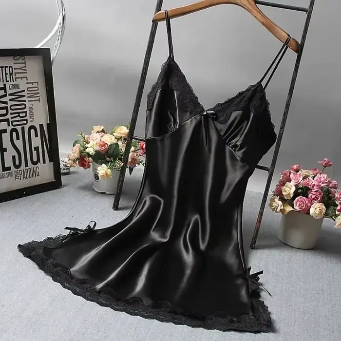 Sexy čipkovaná patchworková camisola lingerie nočná košeľa svadobné šaty nočné oblečenie