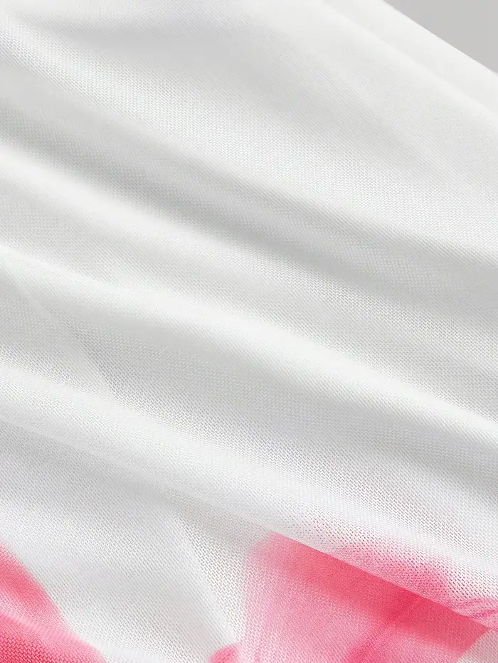 Elegantné kvetinové šaty pre juniorky, silueta plášťa, štvorcový výstrih, kvetinové vzory, pletený polyester, bez rukávov, slim fit, stredná dĺžka teľa, letné a špeciálne príležitosti