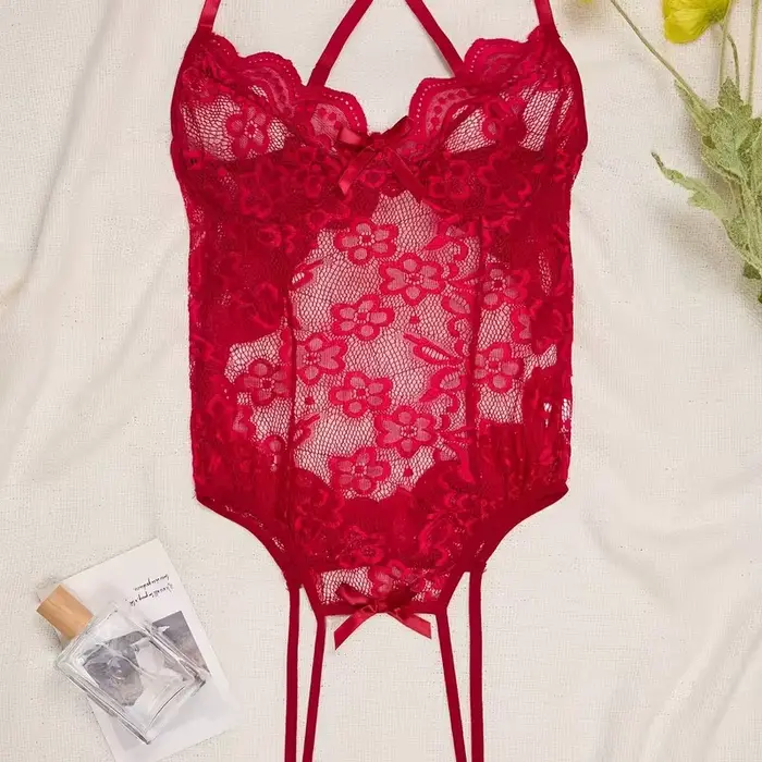 Lingerie transparente sexy pour femmes, sous-vêtements coquins, tenue en dentelle, entrejambe ouvert, ensemble de lingerie porno, costume de batterie, 7.0