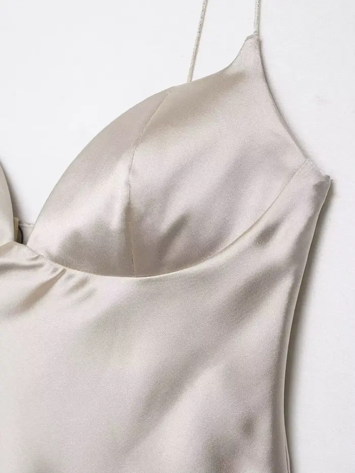 Nouveauté 2026 – Hauts d'été en satin texturé noir pour femme – Élégants débardeurs sexy à col en V 