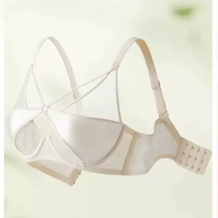 Ailan Centroie Français Sexy Pure Sous-Vêtements Confortables Gros seins, Petit Anti-affaissement et Support supérieur réglable, Soutien-Gorge sans Marques