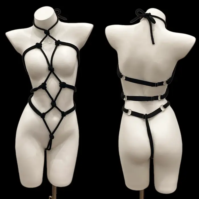 Ensemble de jeu de rôle sexy pour femme : Combinaison de prisonnière, Lingerie sexy, Bodystockings à entrejambe ouvert, Sous-vêtements BDSM, Tenues de cosplay érotiques