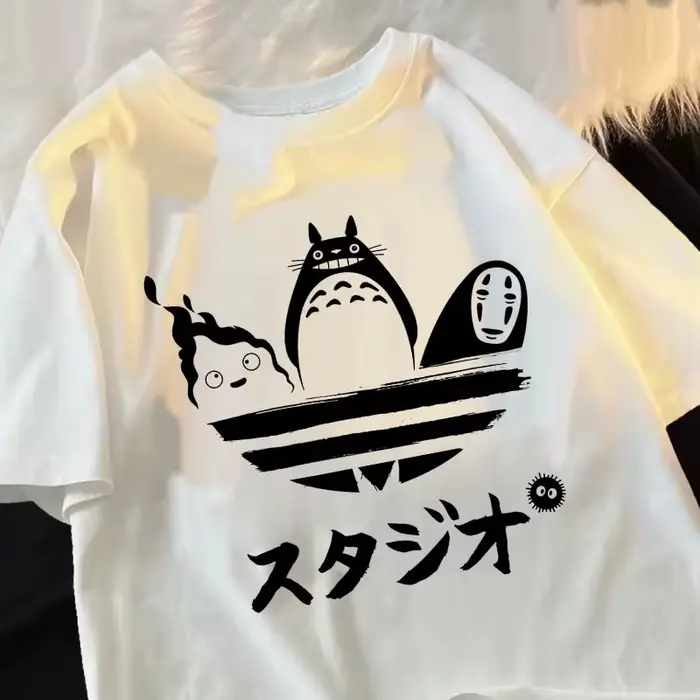 100% japonská bavlna Anime potlač Streetwear Tričká pre ženy