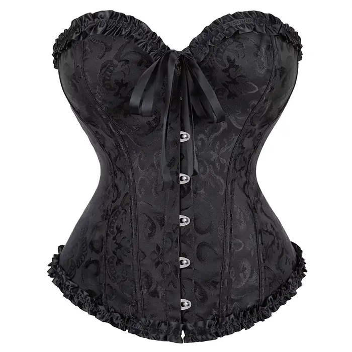 Bustiers et Corsets Sexy en dentelle florale pour femmes, Vintage, gothique, surbuste, Satin, Linger