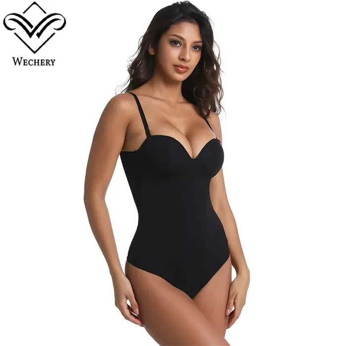 Wechery Body sculptant pour femme avec effet amincissant et réducteur de ventre, lingerie gainante push-up style string tout-en-un