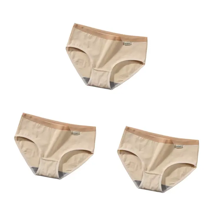 Culottes en coton pour femmes, sous-vêtements doux pour la peau, lingerie solide pour documents, sli