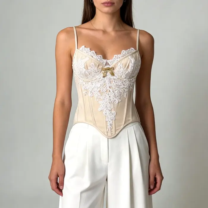 Čipka Bustier korzet pre ženu, overbust Model s fazuľami, čipky a veľrybárstvo, vysoko kvalitné sochárske topy, zoštíhľujúci pás plášť, ideálny pre svadbu a večer