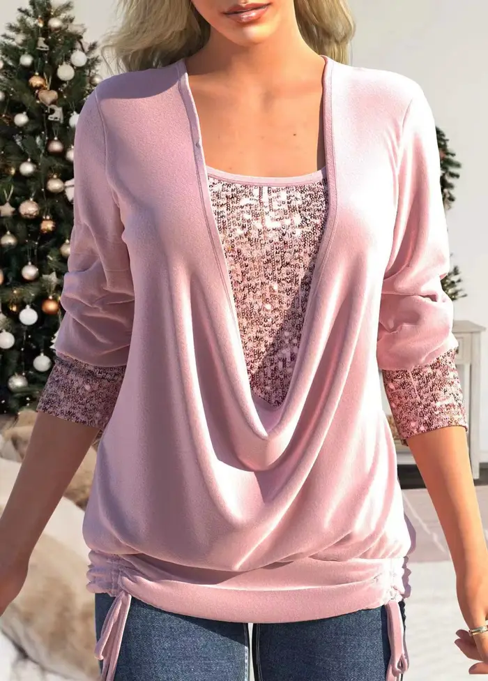 Femmes printemps haut d'automne perles volants t-shirts Sexy Vintage à manches longues 5XL t-shirts 